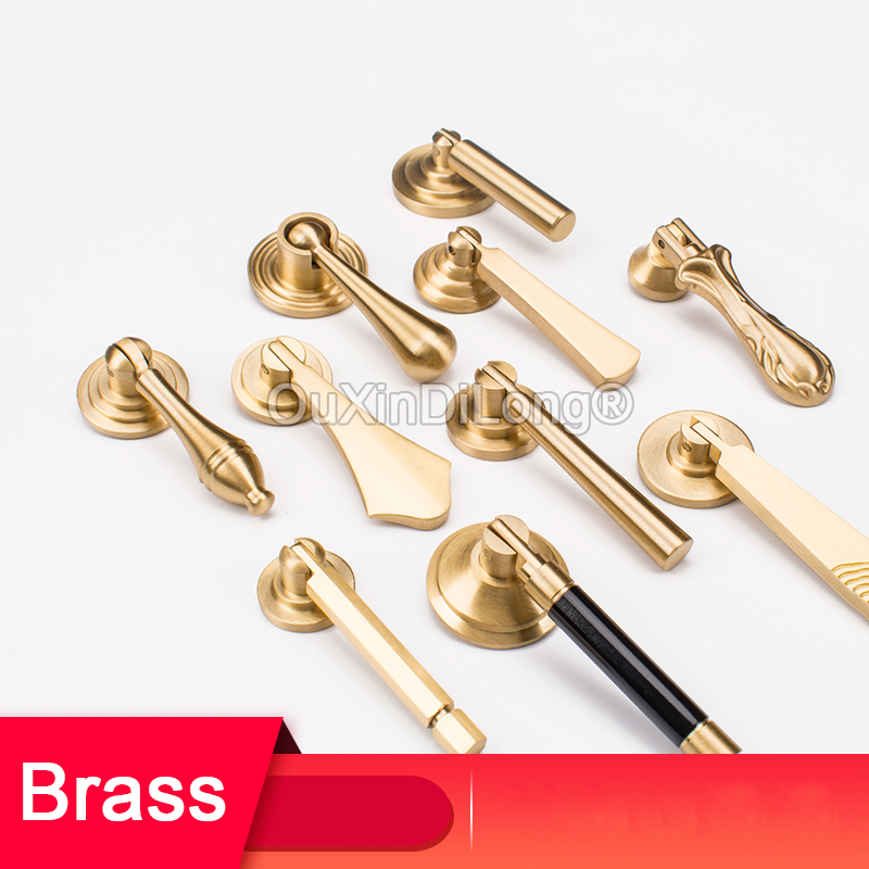 Furniture Hardware Drop Pulls - 1PCS 중국 스타일 황동 손잡이 워터