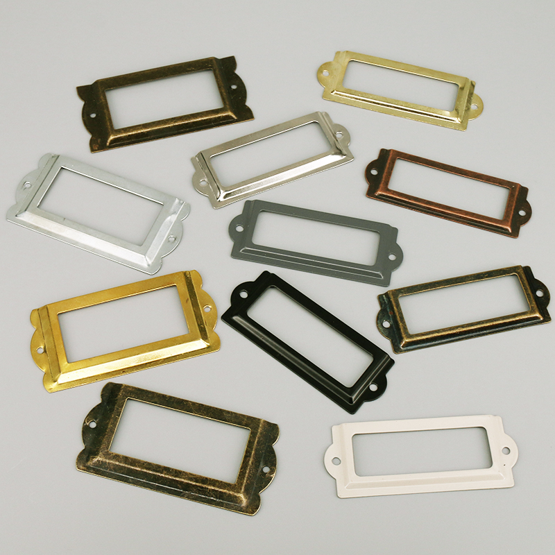 Furniture Hardware Names - 4PCS 골동품 철 태그 레이블 프레임