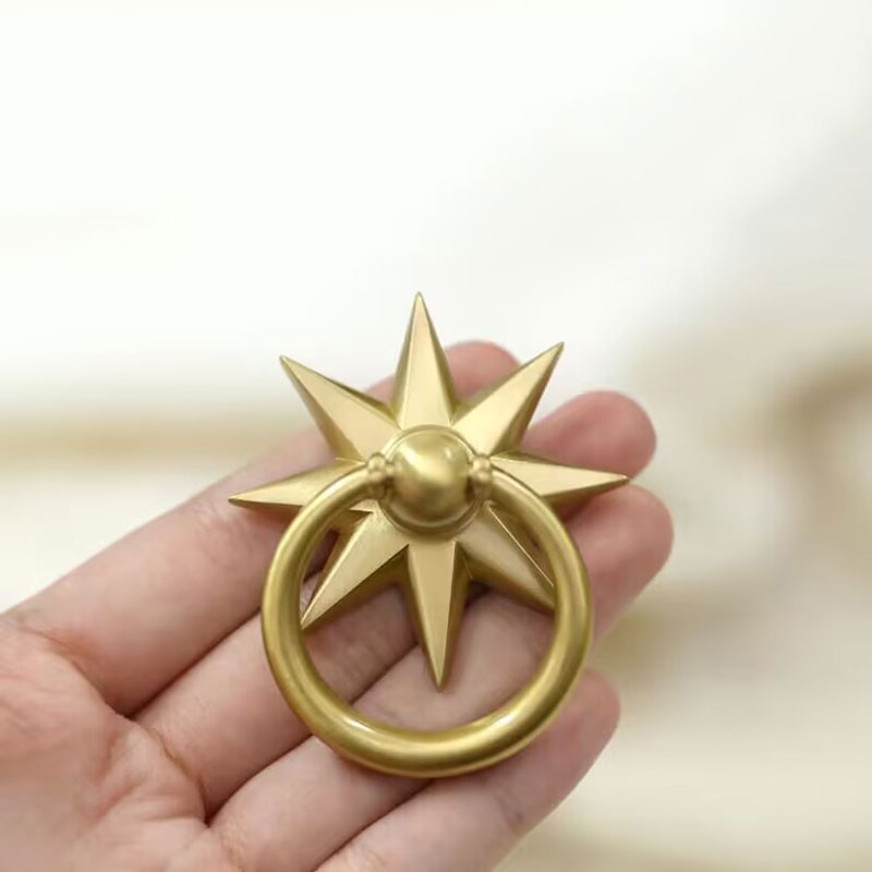 Furniture Hardware Drop Pulls - 단단한 황동 드롭 링 캐비닛 손잡이,
