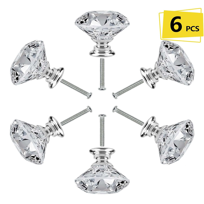 Furniture Hardware Manufacturer - 6Pcs 나사가있는 캐비닛 손잡이 30mm 원형