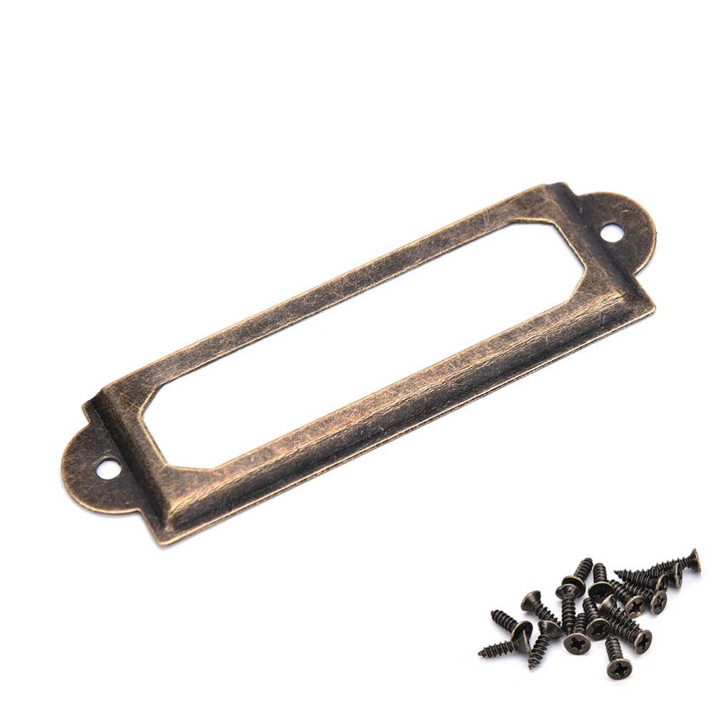 골동품 황동 금속 라벨 당김 프레임 핸들, 파일 명함  - Furniture Hardware Names 리뷰 및 가격