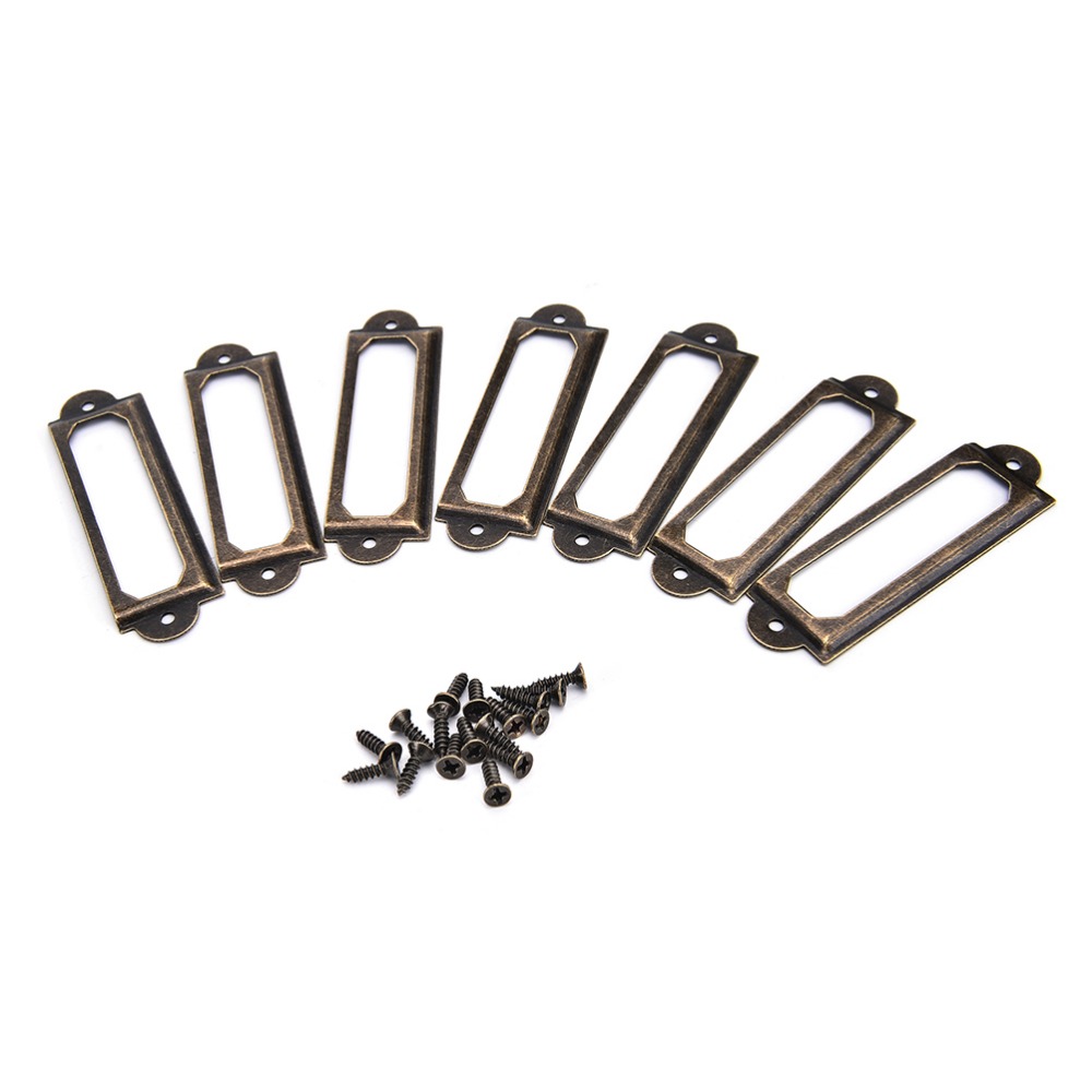 골동품 황동 금속 라벨 당김 프레임 핸들, 파일 명함  - Furniture Hardware Names 리뷰 및 가격