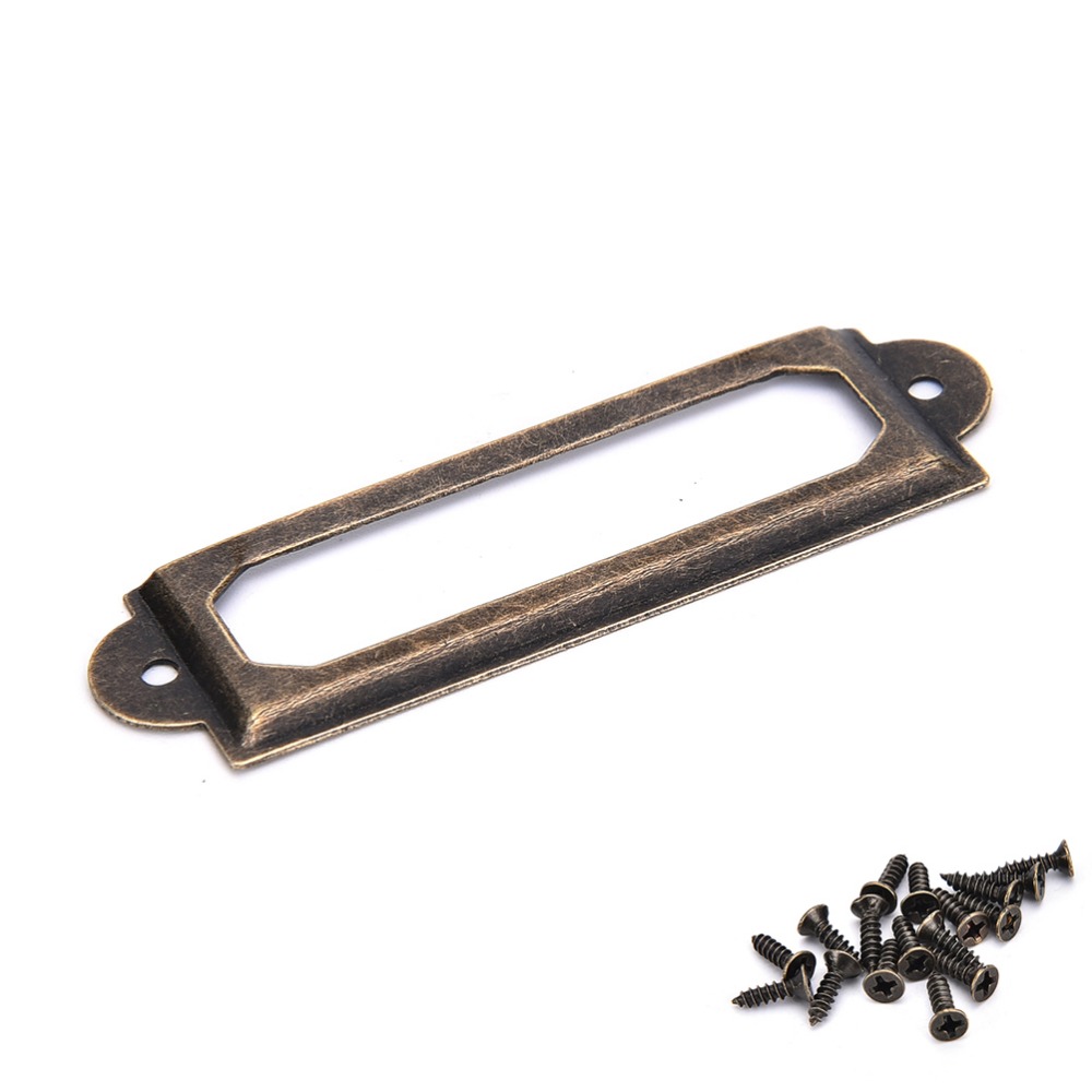 골동품 황동 금속 라벨 당김 프레임 핸들, 파일 명함  - Furniture Hardware Names 리뷰 및 가격