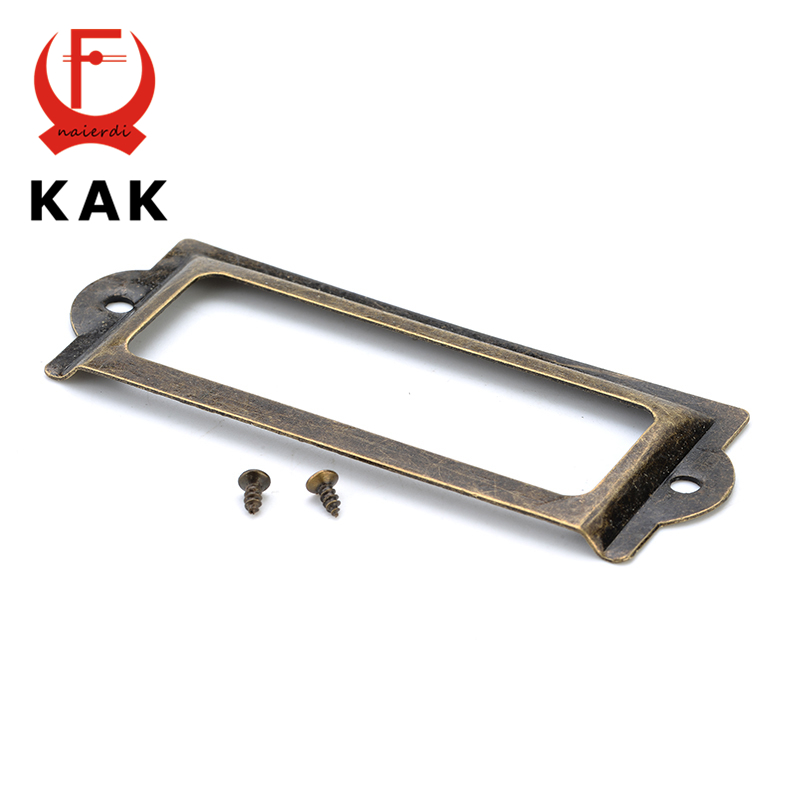KAK 앤티크 황동 라벨 풀 프레임 파일 명함 홀더,  - Furniture Hardware Names 리뷰 및 가격