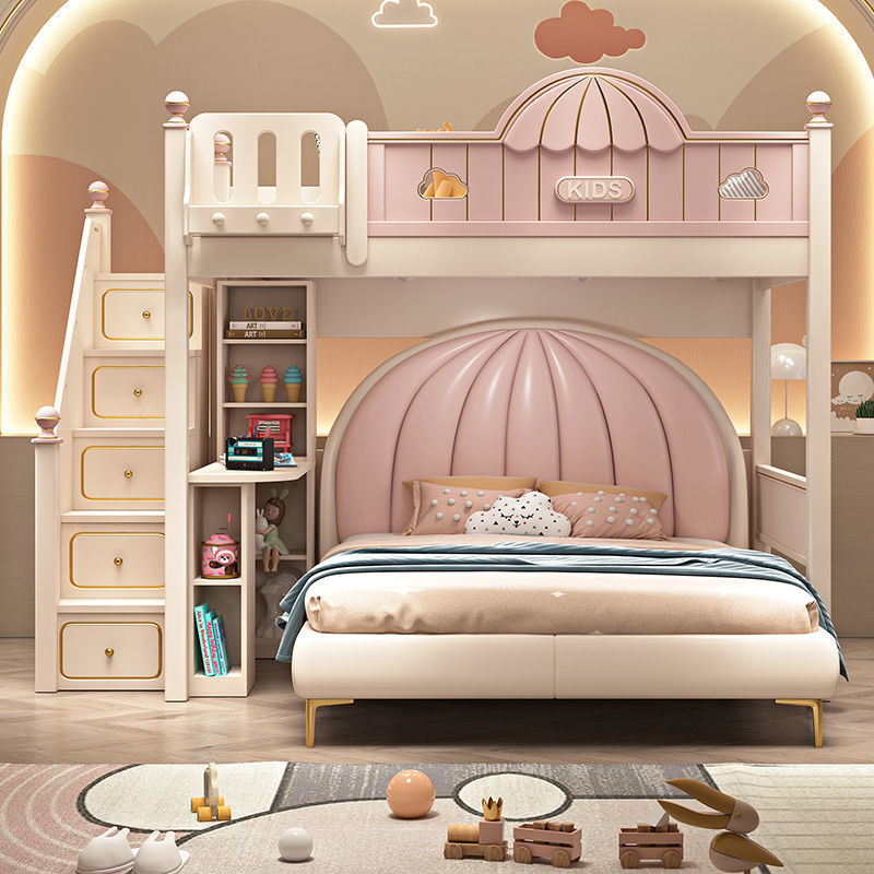 공주 스타일 이층 침대, 더블 하이앤로우 침대, 상하  - Furniture Hardware Lowes 리뷰 및 가격