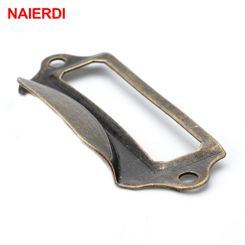 10pcs NAIERDI 골동품 핸들 상자 레이블 레트 - Furniture Hardware Names 리뷰 및 가격