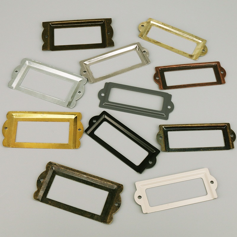 4PCS 골동품 철 태그 레이블 프레임 이름 카드 홀더 - Furniture Hardware Names 리뷰 및 가격