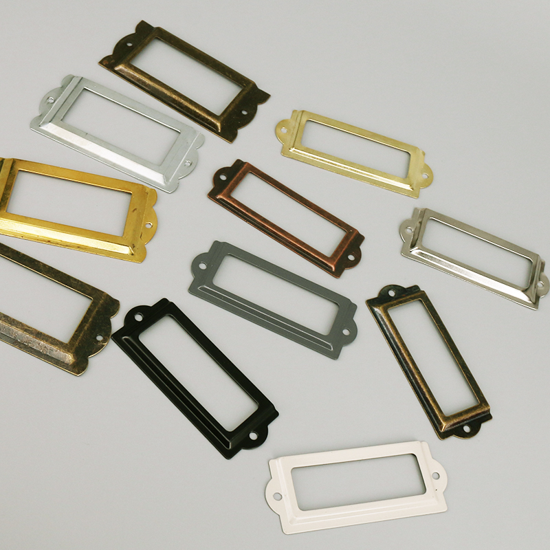 4PCS 골동품 철 태그 레이블 프레임 이름 카드 홀더 - Furniture Hardware Names 리뷰 및 가격