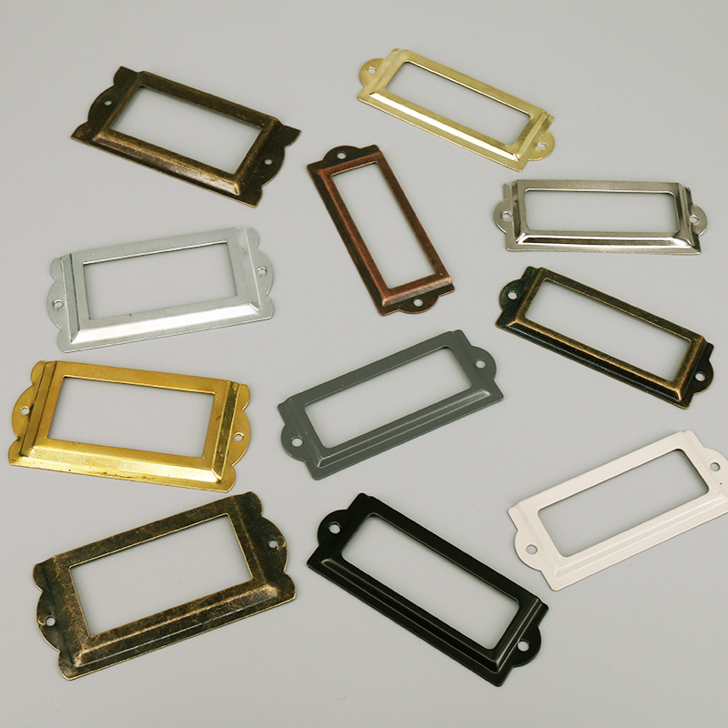 4PCS 골동품 철 태그 레이블 프레임 이름 카드 홀더 - Furniture Hardware Names 리뷰 및 가격