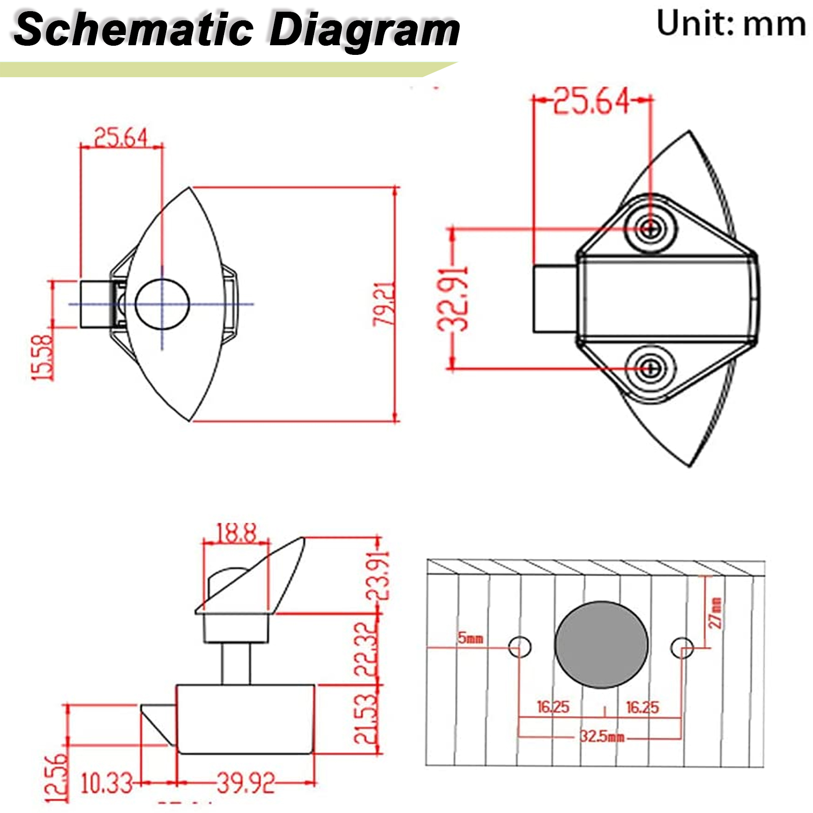 캐러밴 아연 합금 반달 푸시 잠금 버튼, 캐치 락, 찬 - Furniture Hardware Jig 리뷰 및 가격
