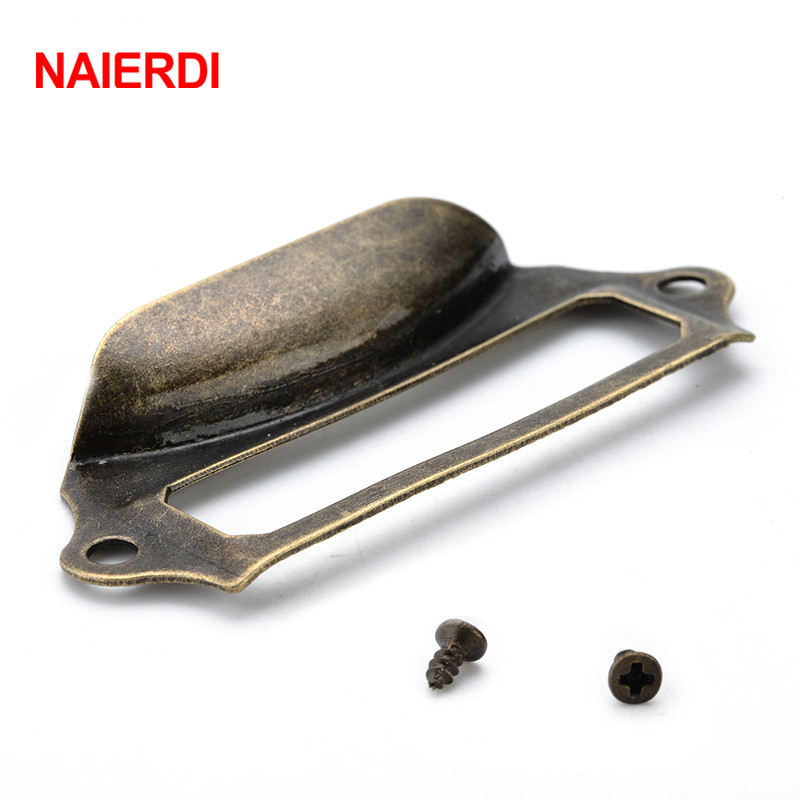 NAIERDI 5 개 골동품 황동 금속 라벨 풀 프레임 - Furniture Hardware Names 리뷰 및 가격