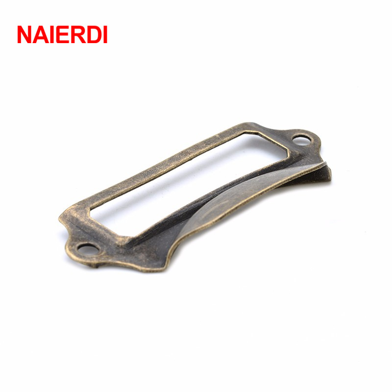 NAIERDI 5 개 골동품 황동 금속 라벨 풀 프레임 - Furniture Hardware Names 리뷰 및 가격